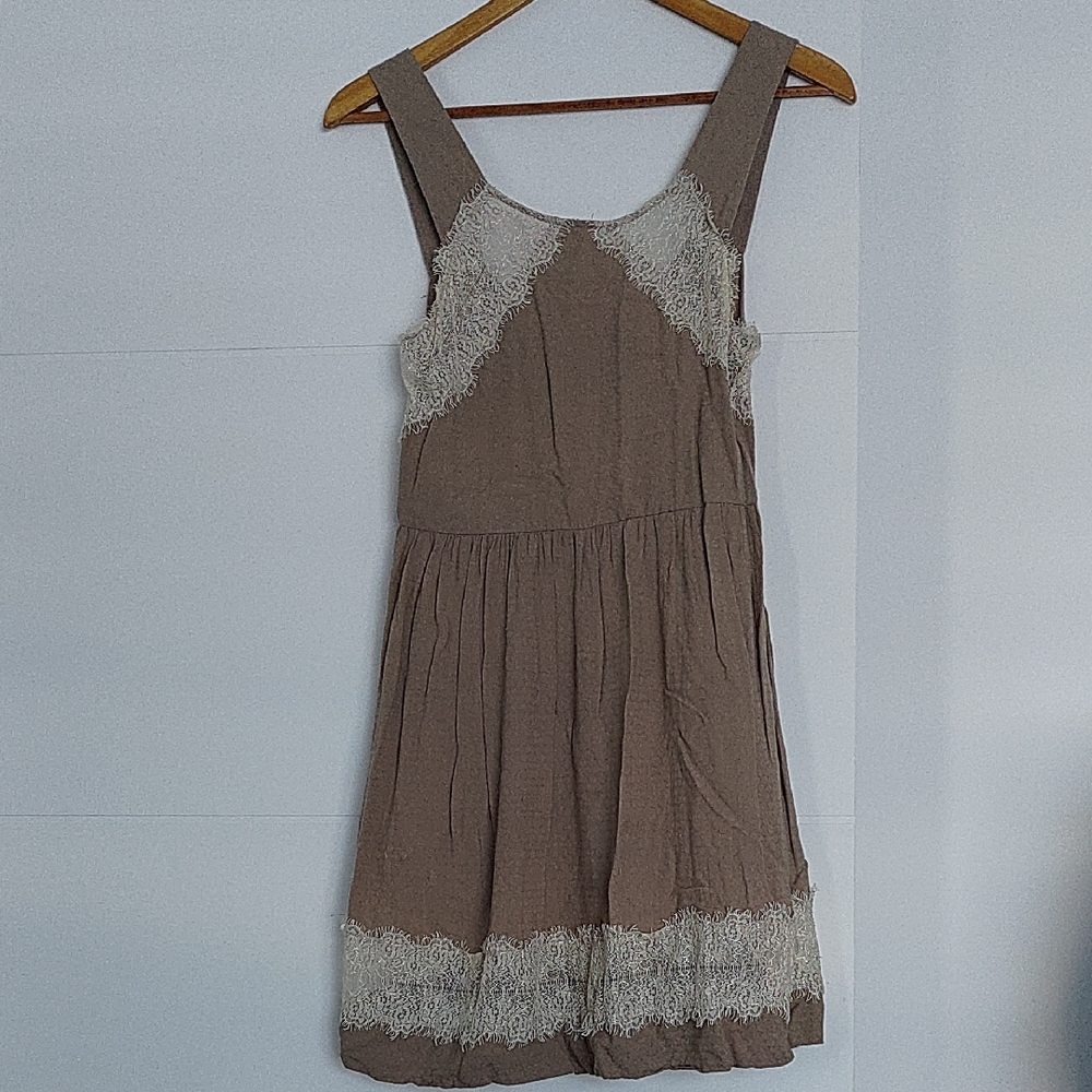 Free People Taupe Textured Top